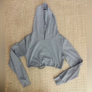 Gray Women's Cropped Hoodie